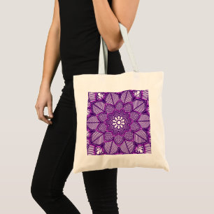 Violet Mandala Yoga Instructor Lotus Vintag Tragetasche