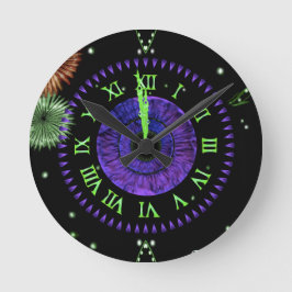 Violet Midnight Clock Runde Wanduhr