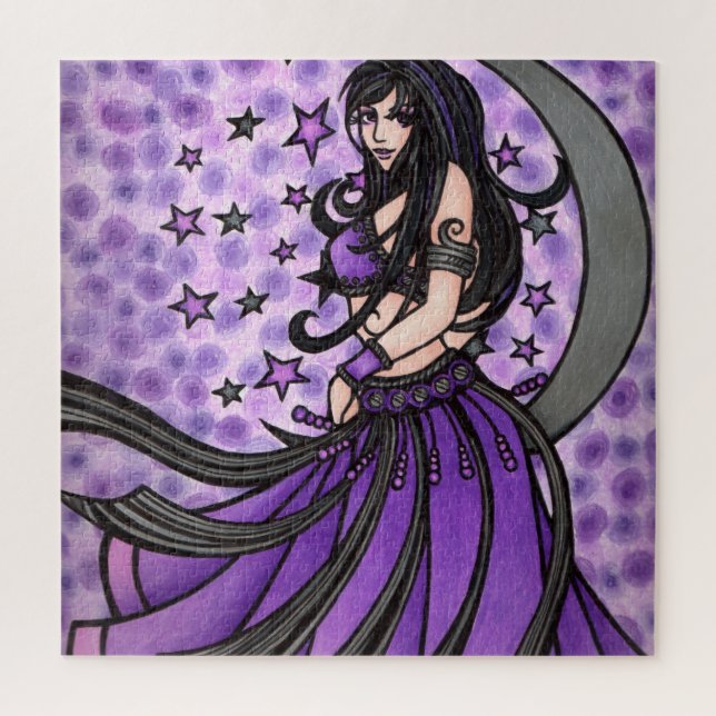 Violet Moon Goddess Belly Dancer Puzzle (Vertikal)
