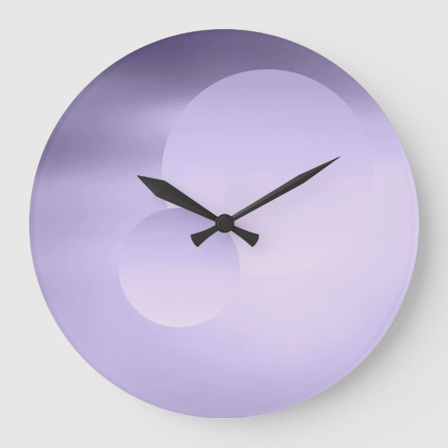 Violet Moon und Planet Wall Clock Große Wanduhr (Vorderseite)
