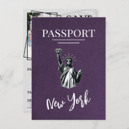 Violet New York City Passport Save the Date