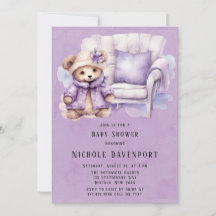 Violet Niedlich Teddy Bärenstuhl Girl Babydusche