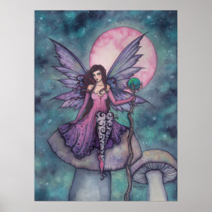 Violet Night Fairy Art von Molly Harrison Poster