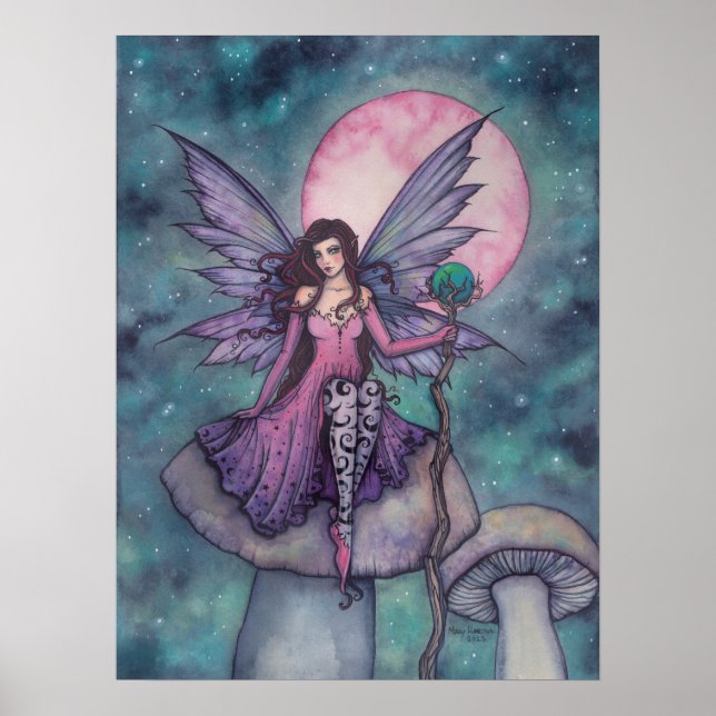 Violet Night Fairy Art von Molly Harrison Poster (Vorne)