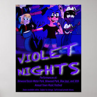 Violet Nights Bandposter Poster