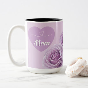 Violet Novalis Rose zur Mama Zweifarbige Tasse