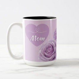 Violet Novalis Rose zur Mama Zweifarbige Tasse
