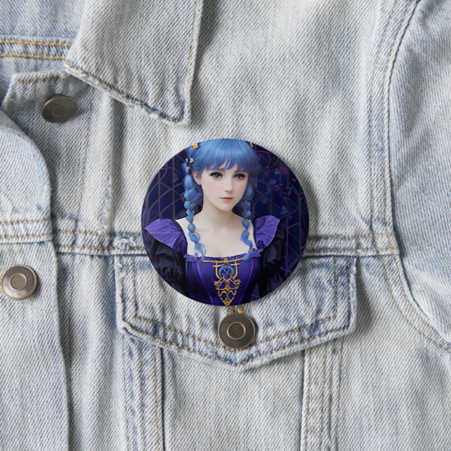 Violet of the Niedlich Dark Academia Giro Fantasy  Button (Beispiel)