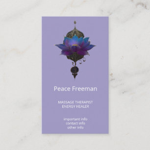 VIOLET ORACLE MYSTISCHES LOTUS-SYMBOL VISITENKARTE