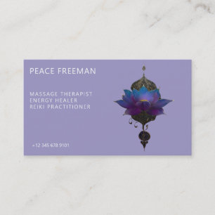VIOLET ORACLE MYSTISCHES LOTUS-SYMBOL VISITENKARTE