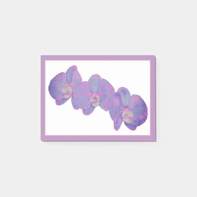 Violet Orchids Post-it Klebezettel (Vorderseite)