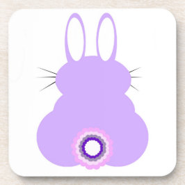 Violet-Oster-Bunny-Hard-Kunststoff-Untersetzer Getränkeuntersetzer
