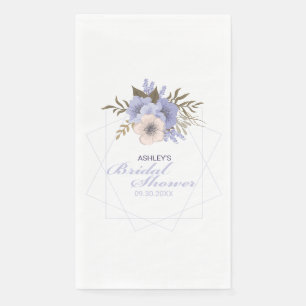 Violet Peach Pastel Geometrische Rose Brautparty Serviette