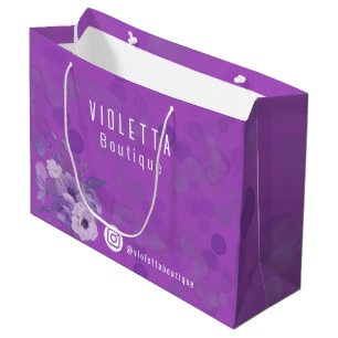 Violet Personalisiert Business Promotions Große Geschenktüte