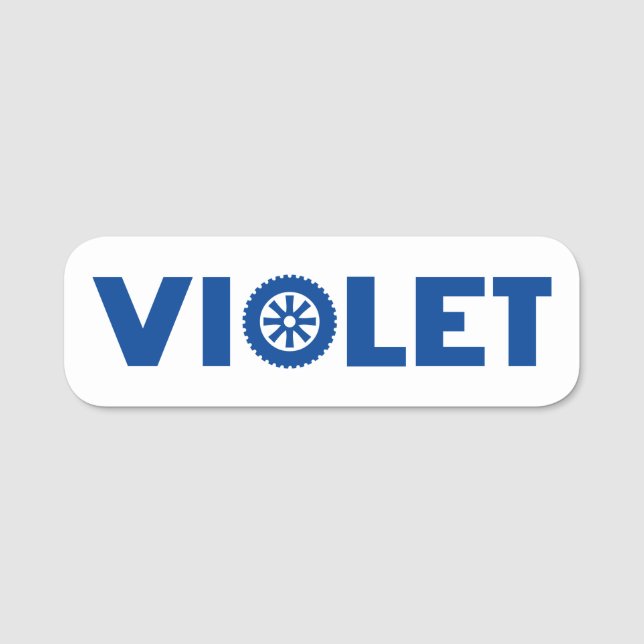 Violet Petrol Head Namensschild (Vorderseite)