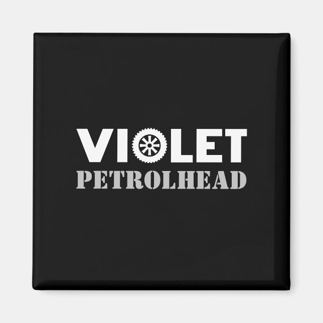Violet Petrolhead Magnet (Vorne)