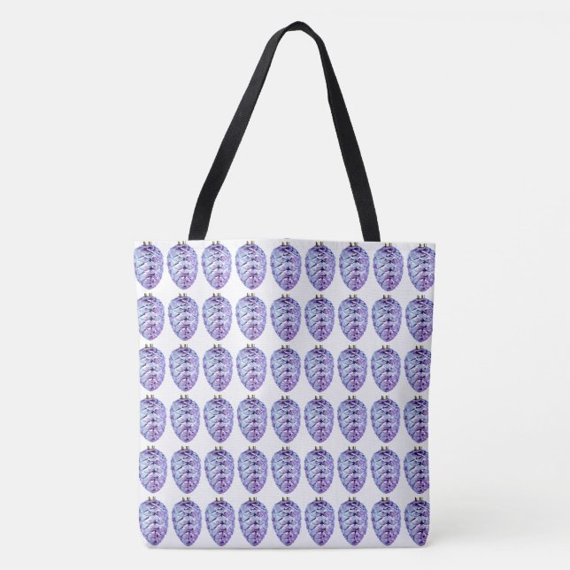 Violet Pinecones Tote Tasche (Vorderseite)