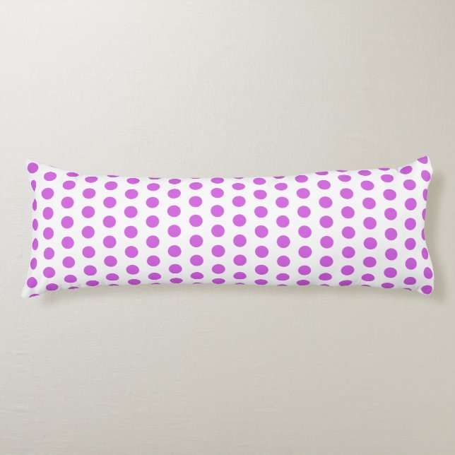 Violet Polka Docht Lila, weiße Farben Niedlich Seitenschläferkissen (Vorderseite)