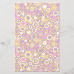 Violet Polka Dot Pattern Briefpapier