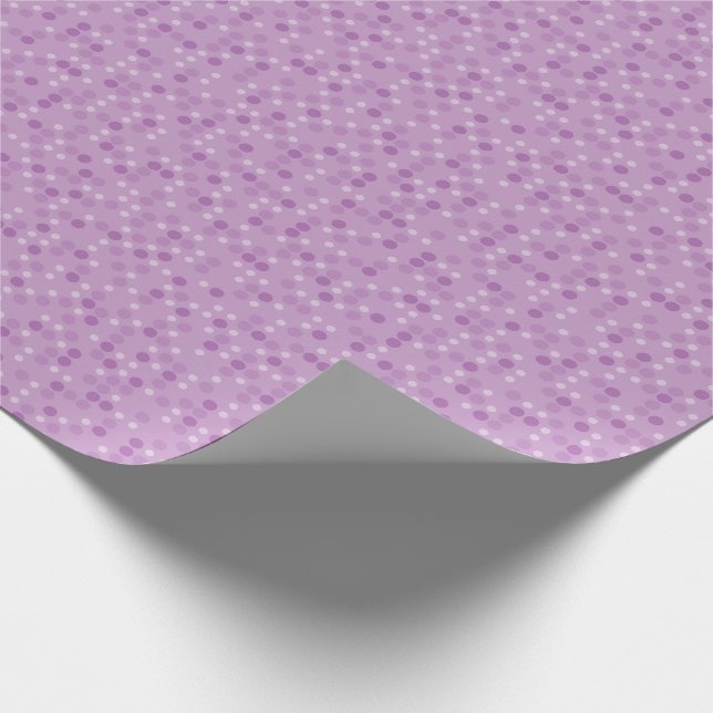 Violet Polka Dots Geschenkpapier (Ecke)
