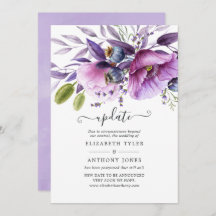Violet Poppy Floral Wedding Update