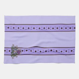 Violet Purple flowers Relax Cup kitchen towel Geschirrtuch