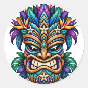 Violet Reef Sentinel Tiki Aufkleber