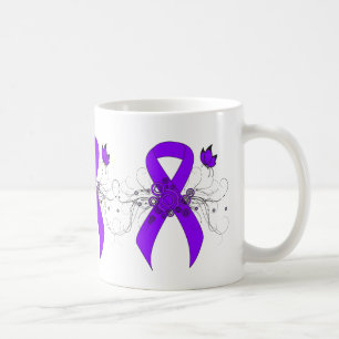 Violet Ribbon Butterfly, Hodgkin-Lymphom Kaffeetasse