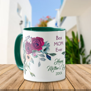 Violet Rose Bouquet Beste Mama Muttertag Tasse