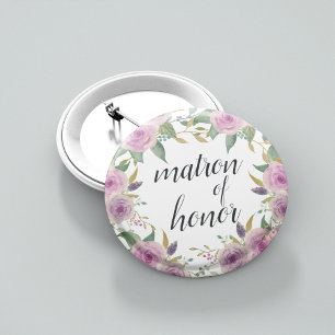 Violet & Sage Matron der Ehre Button