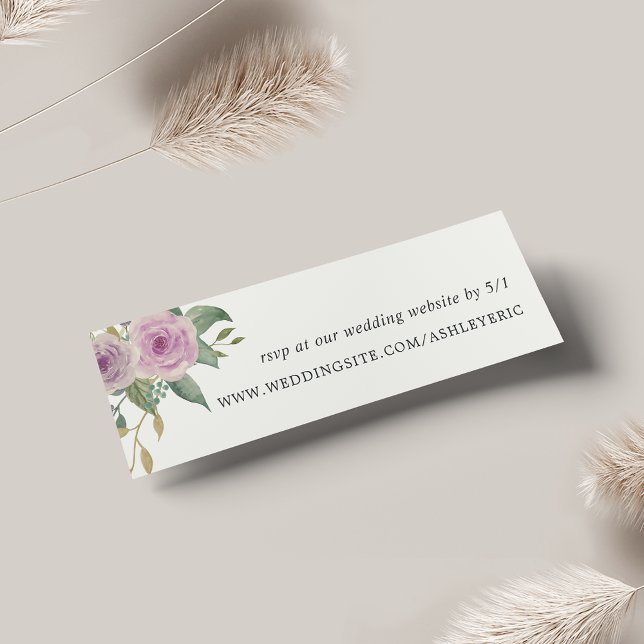 Violet & Sage Wedding Website RSVP Cards (Von Creator hochgeladen)