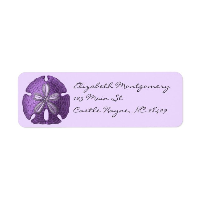 Violet Sand Dollar Labels (Vorne)