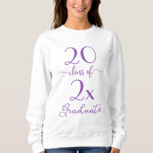 Violet-Script-Klasse von 2024 Graduate Sweatshirt