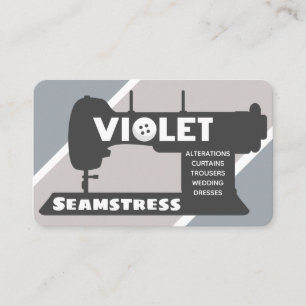 Violet Seamstress Business Card Visitenkarte