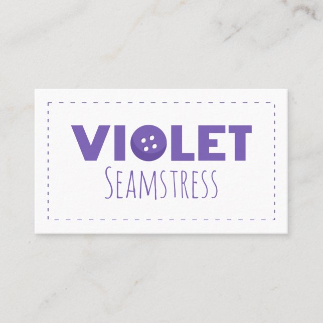 Violet Seamstress Visitenkarte (Vorderseite)