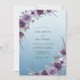 Violet Sky Bloom Hochzeit Einladung