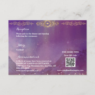 Violet Sky Gold Moon Einschlusskarte Begleitkarte