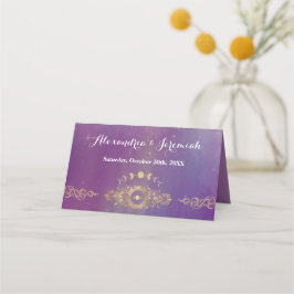 Violet Sky Gold Moon Platzkarte