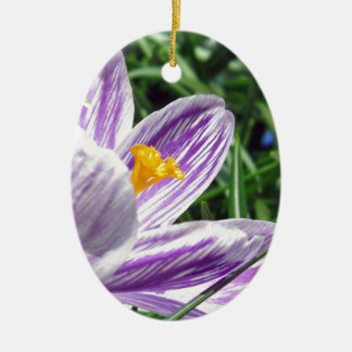Violet Spring Crocus Keramikornament