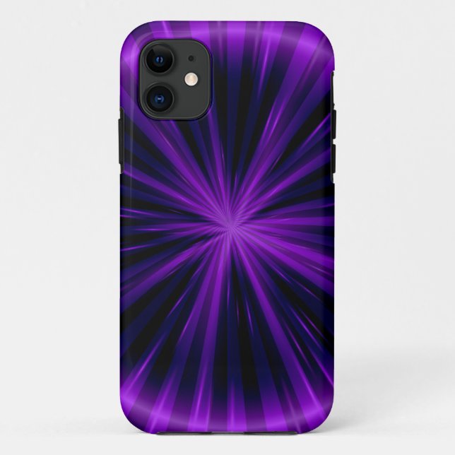 Violet Star Light Graphic Art Case-Mate iPhone Hülle (Rückseite)