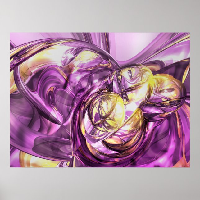 Violet Summer Abstrakt Poster (Vorne)