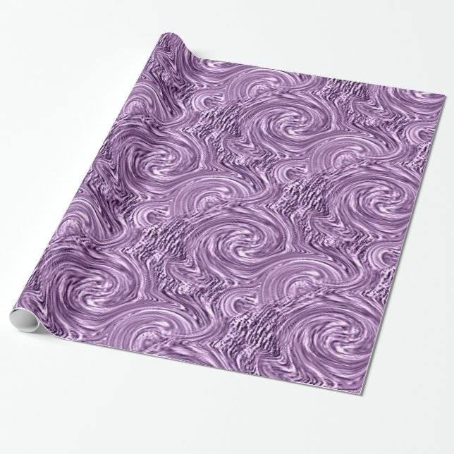 Violet Swirl Wrapping Paper Geschenkpapier (Ungerollt)