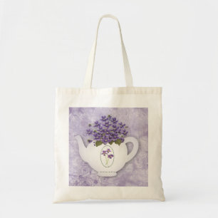 Violet Teapot Tote Bag Tragetasche