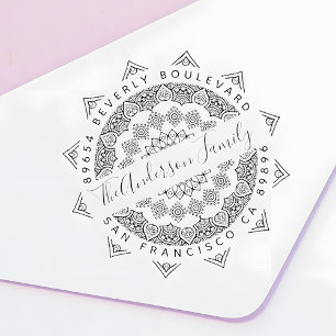 Violet Third Eye Mandala Script-Rücksendeadresse Permastempel