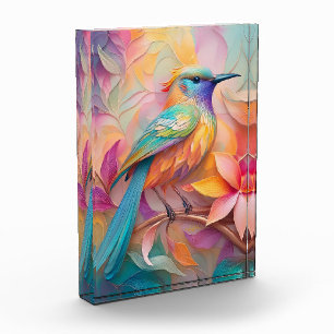 Violet Throated Songbird Fantasy Bird Fotoblock
