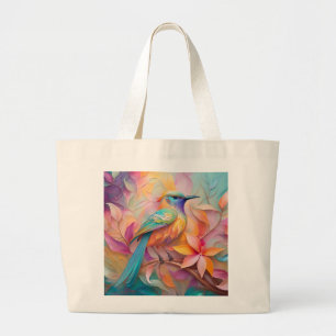 Violet Throated Songbird Fantasy Bird Jumbo Stoffbeutel