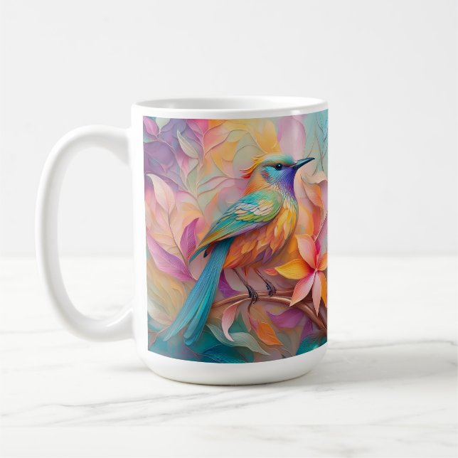 Violet Throated Songbird Fantasy Bird Kaffeetasse (Links)