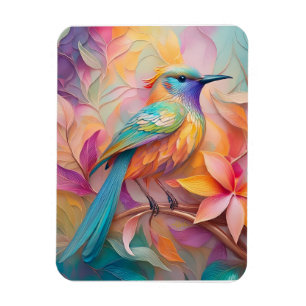 Violet Throated Songbird Fantasy Bird Magnet