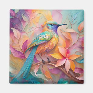 Violet Throated Songbird Fantasy Bird Magnet