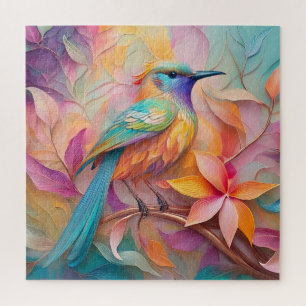 Violet Throated Songbird Fantasy Bird Puzzle